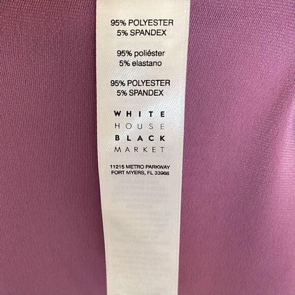 WHBM Purple Floral Print Reversible Sheath Midi Dress NWT Size Extra Small - Picture 4 of 6